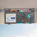 High Road Car Visor Organizer with Secure Zip Pockets, Sunglasses Holder and Clear Registration and Insurance Pocket - Heavy Duty Straps Fit Most Car, SUV and Truck Visors