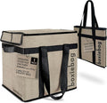 Reusable Grocery Bag (Single) – Durable Reusable Shopping Bag Box. Insulate, Stand Up, Stay Open, Fold Flat – Large Tote Bag with Long Handles & Reinforced Bottom. 2 Year Warranty.