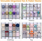 MISSLO 35 Large Pockets Over The Door Shoe Organizer Sturdy Oxford Fabric Hanging Shoe Rack for Door Mesh Closet Shoe Holder 