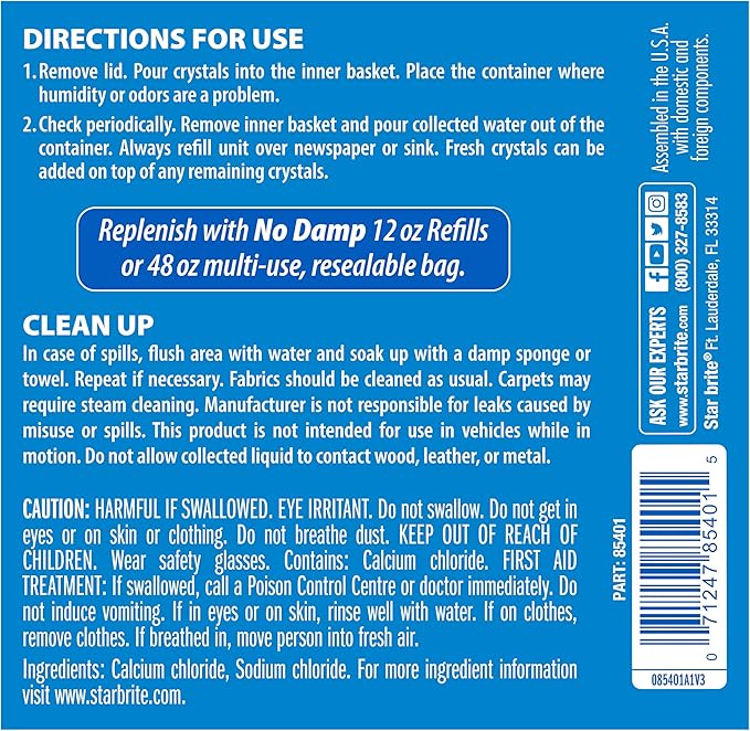 Star brite No Damp Dehumidifier 36 oz Bucket