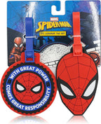 Marvel Spiderman Luggage Tag 2 Piece Set | 4.25" Spiderman Kids Luggage Tags for Suitcases | Travel Essentials Cruise Ship Ac
