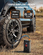 AstroAl A30 Jump Starter with Air Compressor, 4000A &150PSI Portable Car Battery Jump Starter (10.0 Gas/8.0LDiesel) with