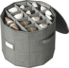 Vailando Shoe Organizer for Closet - Cylindrical Shoe Storage Organizer with Removable Dividers, Rectangular Compartment, Fol