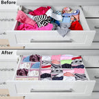 Simple Houseware 4-Pack Drawer Organizer Set - Closet Dividers for Underwear, Socks, Bras, Scarves, Ties - Foldable Non-Woven