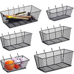 Pegboard Baskets Wall Mount Wire Peg Board Baskets 3 Sizes Pegboard Accessories Slatwall Bins Basket Home Garage Pegboard Han