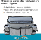 High Road SwingAway Front Seat Car Organizer for Daily Driving Essentials with Side Bottle and Cup Holders