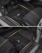 3W Floor Mats Fit for Honda Civic Sedan 2016-2021 & Hatchback 2017-2021 & Coupe 2016-2020, Custom Fit Floor Liner for 1st 2nd Row Full Set TPE All-Weather Car Liners