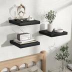 Fun Memories Floating Shelves for Wall, Rustic Wood Wall Mounted Shelves for Bathroom, Bedroom, Living Room & Kitchen, Storag