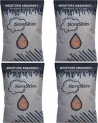Premium Moisture Absorber Desiccants pack 200G x 4 Pack Orange Indicating Silica Gel Reusable Bags, Dehumidifer for Cars,
