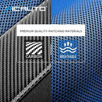 PIC AUTO Car Seat Covers - High Back Front Seat Covers, Sports Carbon Fiber Mesh Design, Universal Fit, Airbag Compatible (Bl