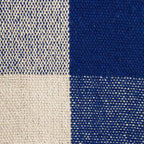 DII Buffalo Check Collection Rustic Farmhouse Throw Blanket with Tassles, 50x60, Navy/Off-White