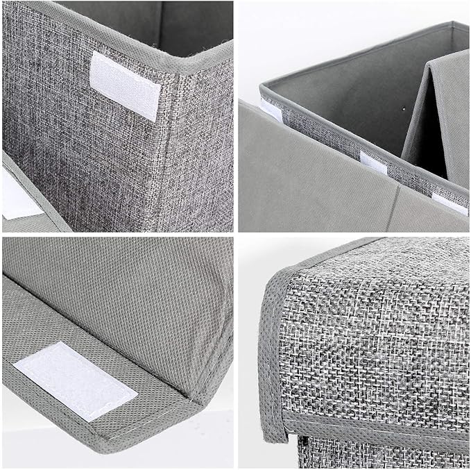 popoly Large Toy Box Storage with Lid, Collapsible Sturdy Toy Chest Storage Bin Box with Rivets Handles for Kids, Boys, Girls