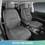 Road Comforts Front Leather Mesh Car Seat Cover - Breathable & Stylish, Airbag Compatible, Universal Fit for Cars, SUVs, Truc