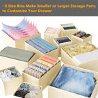 SpaceAid Drawer Organizer Clothes, 12 Pack Dresser Organizer Bins for Nursery, Closet Organization and Storage Dividers for C