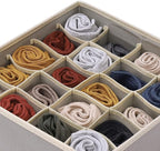 DIOMMELL Set of 4 Foldable Cloth Storage Box Closet Dresser Drawer Organizer Fabric Baskets Bins Containers Divider for Cloth