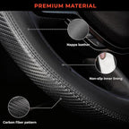 Steering Wheel Cover for Dodge Ram 1500 2500 3500 2012-2026, Fit 15.5-16" Wheels (Black)