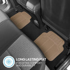 Heavy Duty 4pc Front & Rear Rubber Floor Mats for Car SUV Van & Truck-All Weather Protection Universal Fit