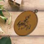 KSDUT Western Cowboy Horse Wall Art Decor - Brown Bucking Southwestern Wall Art Canvas Frame Hanging Prints, Mid Century Mode