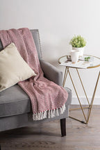 DII 100% Cotton Basket Weave Throw for Indoor/Outdoor Use Camping Bbq's Beaches Everyday Blanket, 50 x 60, Woven Stripe