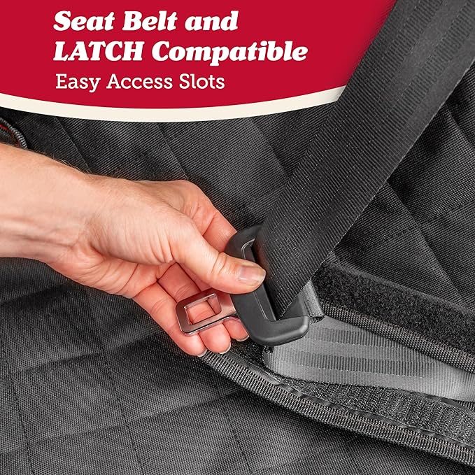 Lusso Gear Car Seat Protector for Baby Car Seat (Bench Seat Cover) - Waterproof - Thick Padding - Protects Fabric or Leather 