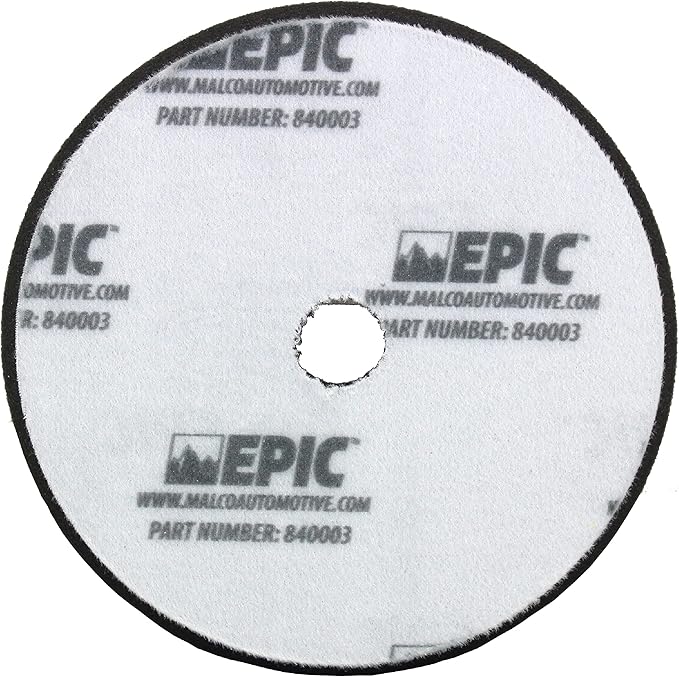 Malco Epic Black Foam Finishing Polish Pad 6.5 inch – Orbital Polishing Pad/Use with Malco Epic Finishing Polish (109232) / Swirl-Free and Dust-Free Finish / (840003)