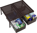 Simple Houseware Stackable Cabinet Basket Drawer Organizer, Bronze