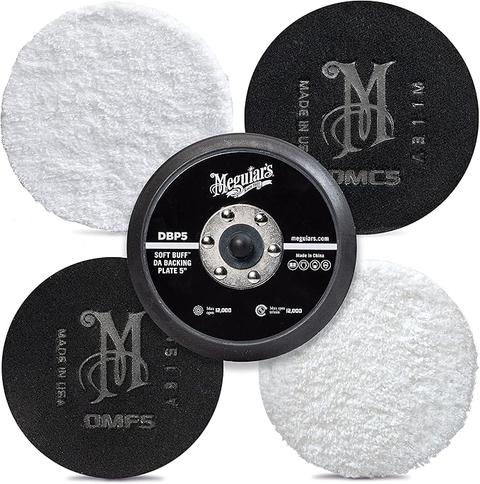 Meguiar's DA Microfiber Correction System 5" Starter Car Detailing Kit, Complete Paint Correction Kit with Cutting Discs, Backing Plate, Correction Compound, Finishing Wax, and More