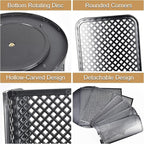 Cup and Lid Organizer, 360° Rotatable Coffee Cup Holder for Disposable Plastic and Paper Cups of 5 to 16 oz, 4 Compartments Detachable Countertop Cup Dispenser Coffee Station, Black