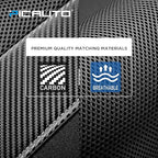 PIC AUTO Car Seat Covers, High-Back Full Set Automotive Seat Covers, Front and Rear Bench - Sports Carbon Fiber Mesh Design, 