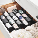 Whitmor Honeycomb Drawer Organizer - Set of 3 - Black