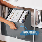 Storage Cubes Pack Of 8 - Standard Size Cube Storage Bin 10.5x10.5x11 With Dual Handles For Easy Carrying- Fabric Storage Bin