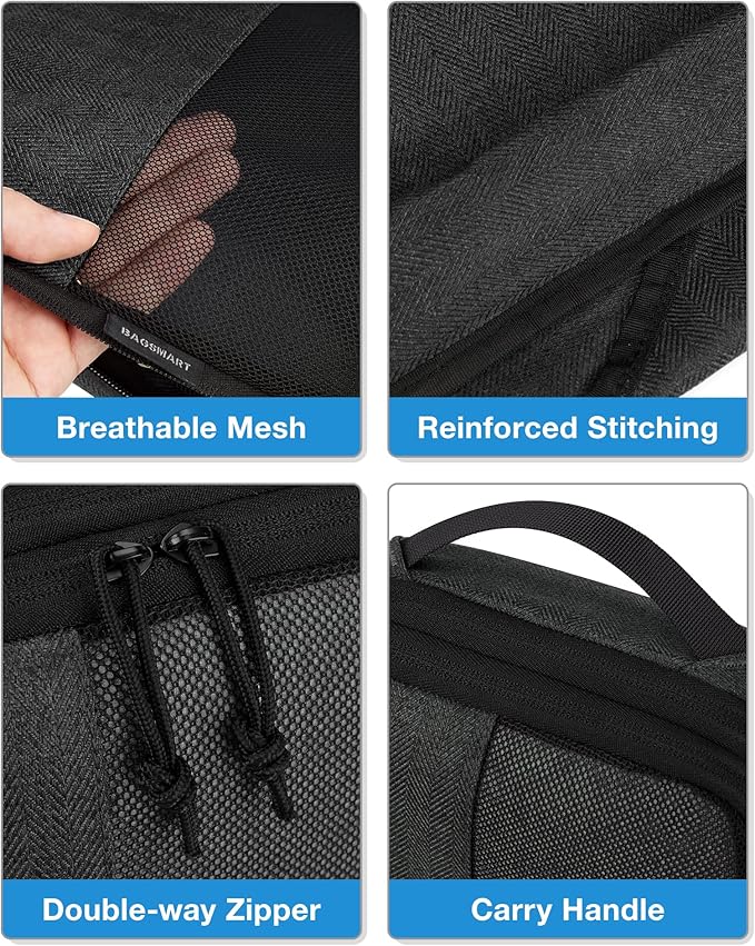 BAGSMART Compression Packing Cubes for Travel, 6 Set Packing Cubes for Carry on Suitcases, Compression Travel Cubes & Suitcas