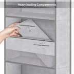 Univivi 5-Shelf Door Storage Over Door Hanging Organizer with 4 Large Pockets and 3 Small PVC Pockets Nursery Closet Cabinet 