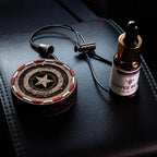 Wood Car Air Freshener — Handmade Car Air Freshener — Captain Shield Designed Fragrance Oil Diffuser in Wooden Gift Box — Aro