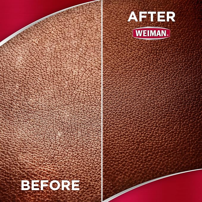 Weiman Leather Cleaner & Conditioner - Cleans, Restores & Protects Leather, UV Protection Prevent Cracking & Fading, For Car 