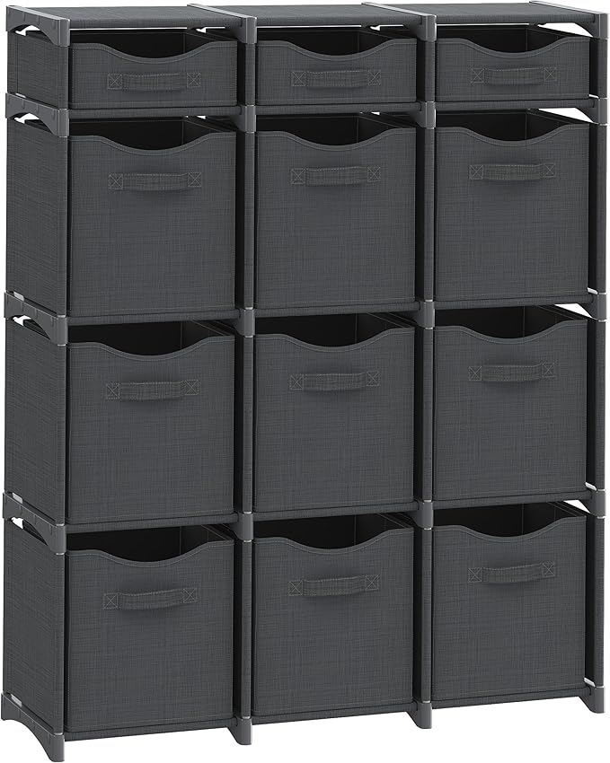 Cube Storage Organizer with Storage Bins Included - The Perfect Closet Organizers and Storage Solution. Includes 12 Storage C
