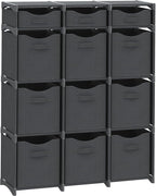 Cube Storage Organizer with Storage Bins Included - The Perfect Closet Organizers and Storage Solution. Includes 12 Storage C