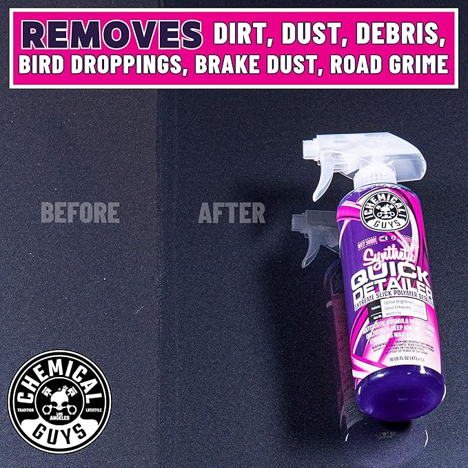 Chemical Guys Synthetic Quick Detailer – High Gloss Quick Detailer Spray, Safe for Cars, Trucks, SUVs, Motorcycles and RVs, R