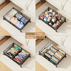 Yecaye Under Bed Storage with Wheels, Hemp Grey