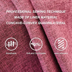 Linen Car Seat Cover - Non-Slip & Breathable - Universal Fit for Cars, Vans, SUVs, Trucks - 2 Units - Pink