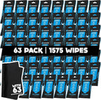 Fortress Car Interior Wipes with Microfiber Cloth (25 ct, Pack of 63) for Car Interior Cleaning, Dashboard, Seats, Detailing,