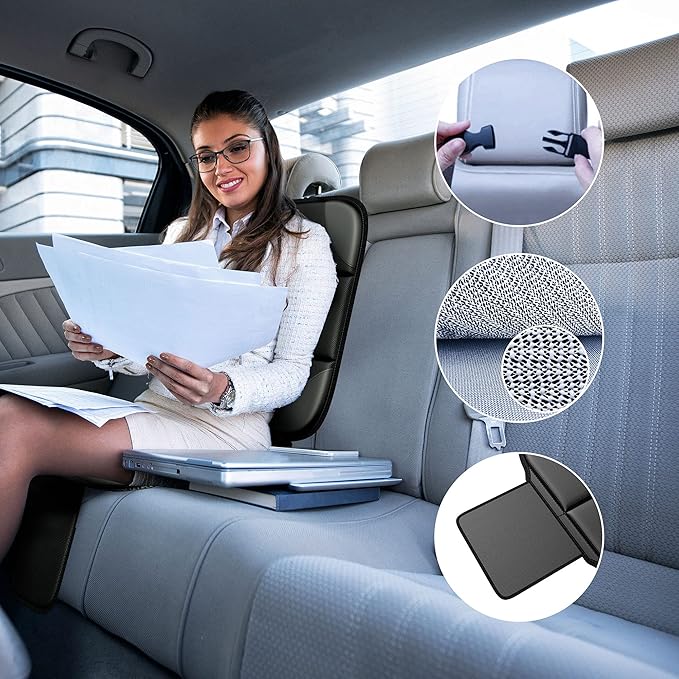 Car Seat Protector MHO+All 2 Pack Auto for Child Baby Car Seats - Large CarSeat Sit Savers Mat with Waterproof 600D Fabric & 