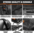 Mockins XXL 50 CuFt Car Rooftop Cargo Carrier Bag | Massive 85"x50"x20" Heavy Duty Car Luggage Roof Carrier Bag | All-Weather Vinyl Vehicle Soft-Shell Carriers with Anti-Slip Mat, Lock, Straps & Hooks
