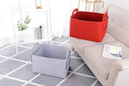 Minoisome Storage Basket Felt Storage Bin Collapsible& Convenient Box Organizer with Carry Handles for Office Bedroom Closet 