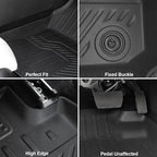 Floor Mats for Honda HR-V 2023-2026, All Weather Floor Mats Trunk Cargo Liner with Backrest Protectors and Door Sill Guards Accessories, Full Coverage Set
