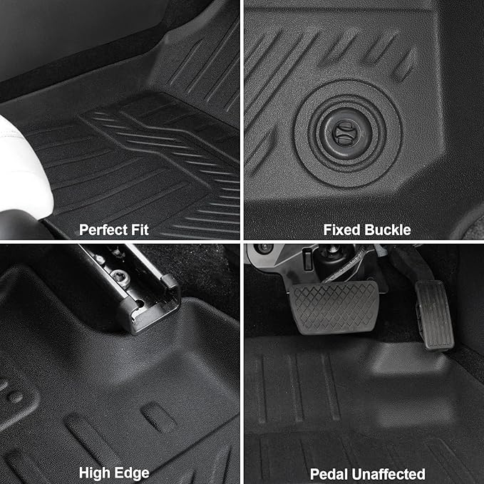 Floor Mats for Honda HR-V 2023-2026, All Weather Floor Mats Trunk Cargo Liner with Backrest Protectors and Door Sill Guards Accessories, Full Coverage Set