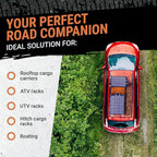 Grit Performance Cargo Net for Roof Rack - 22 x 38 Inch, Heavy-Duty, Mesh Square Bungee Netting with 12 Black Clips and Storage Bag - Holds Small and Large Loads