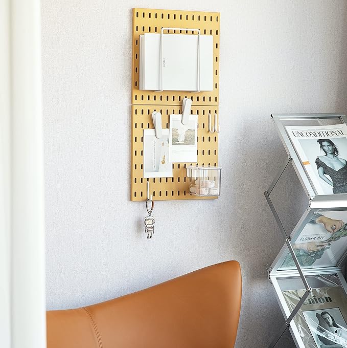 Keepo Pegboard Accessories, Peg Board Accessory Kit for Wall Organizer, Office Pegboard Accessories, Container, Racks, Hooks,