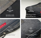 LeanTravel Premium Compression Packing Cubes for Travel - Suitcase Organizer Bags with Double Zipper & Breathable Mesh Panel 