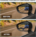 EcoNour Car Blind Spot Mirror (2 Pack) – 2" Rectangle HD Convex Rear View, Wide Angle Adjustable for SUVs & Trucks